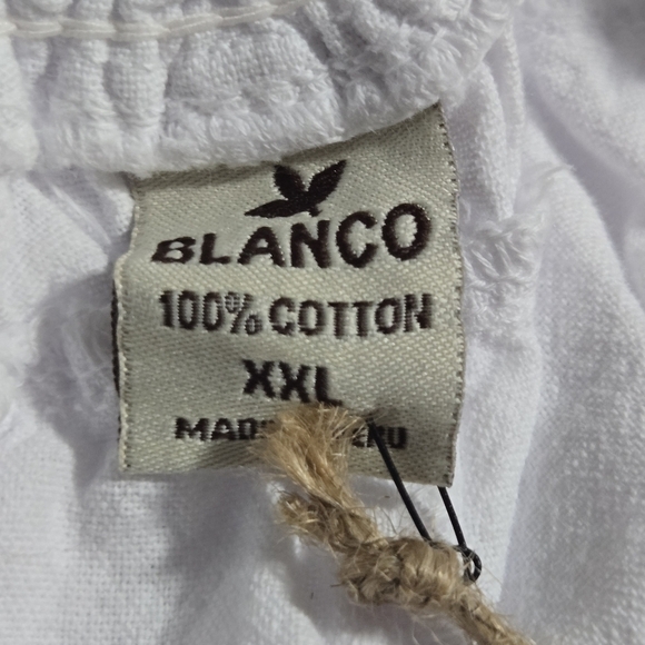 BLANCO Women's White Cotton Button-Detail Beach Swim Cover Up Shorts Size XXL - Picture 4 of 6